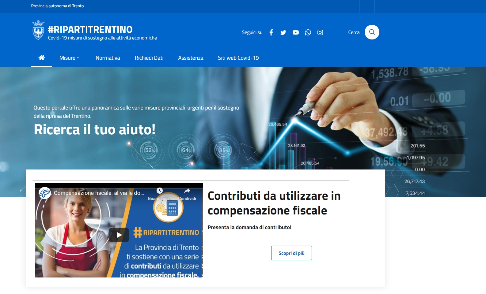 #RIPARTITRENTINO, prorogati i termini di presentazione delle domande