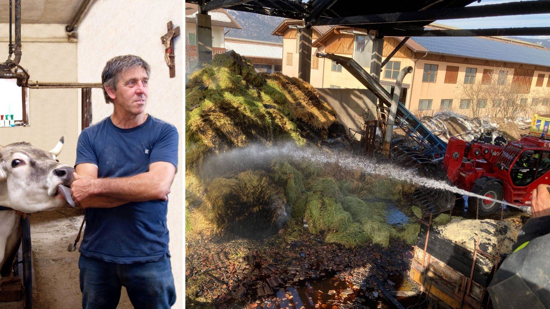 Incendio al fienile: «Una notte bruttissima. Ãˆ stato come una bomba»