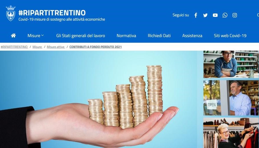Riparti Trentino, erogati contributi per un importo superiore a 9 milioni di euro