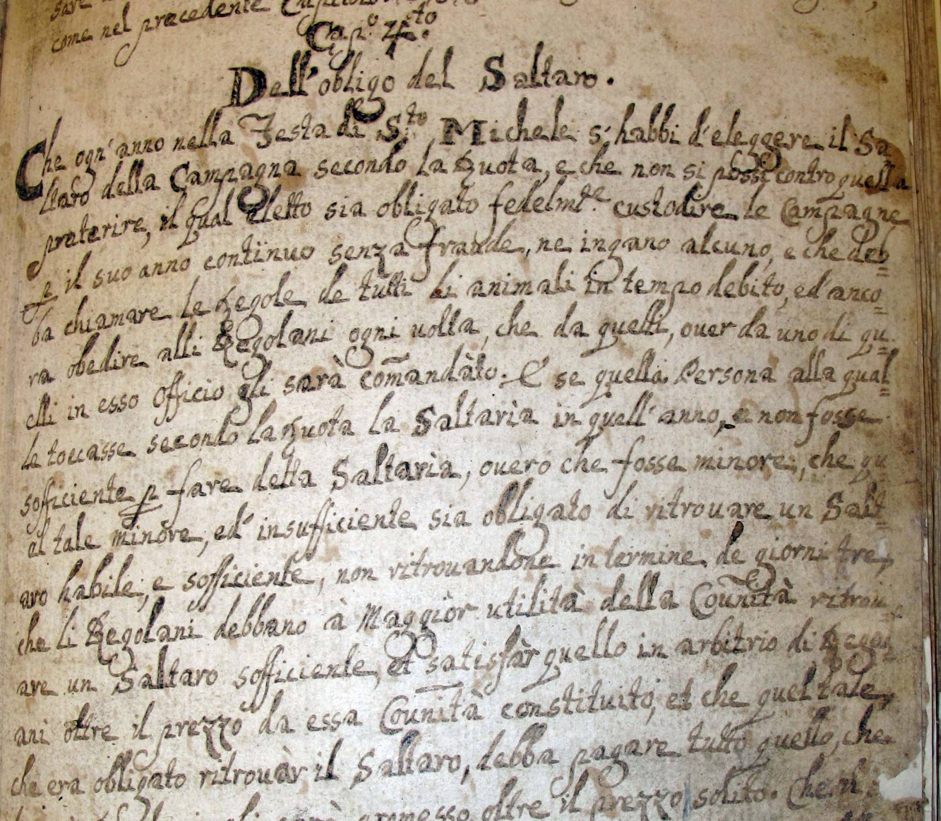 Un convegno dedicato alle carte di regola