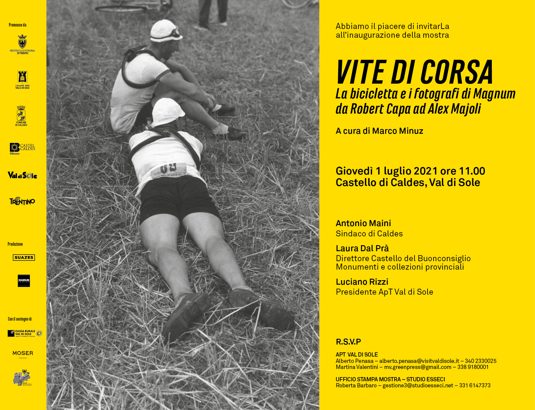 Il grande ciclismo a Castel Caldes