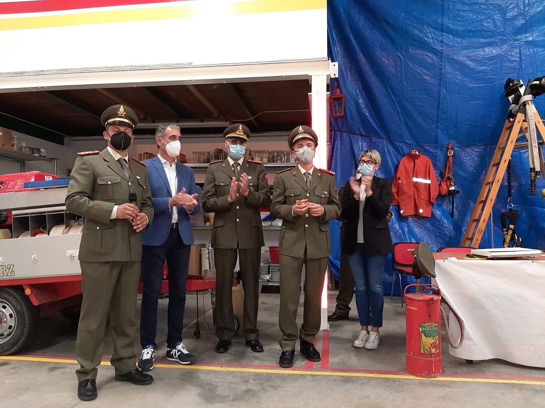 Manuel Antonelli guida i pompieri di Campodenno