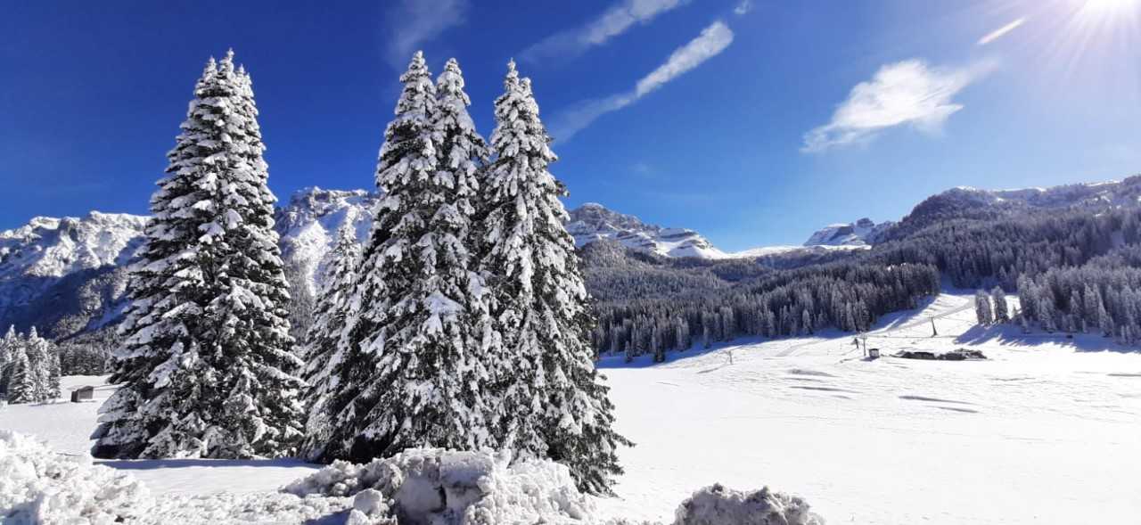 Si scia sulle nevi di Campiglio