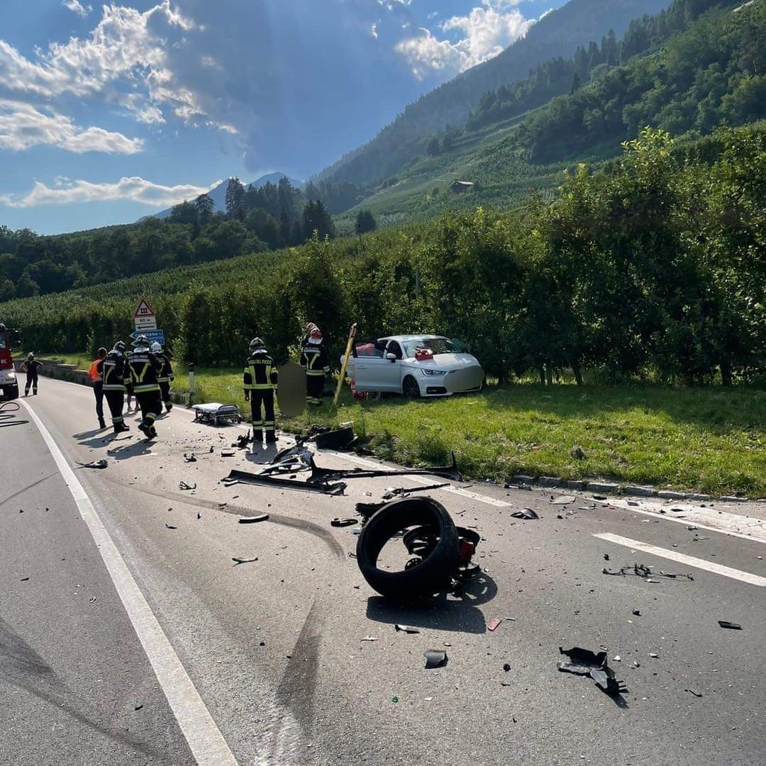 Incidente stradale a Caldes