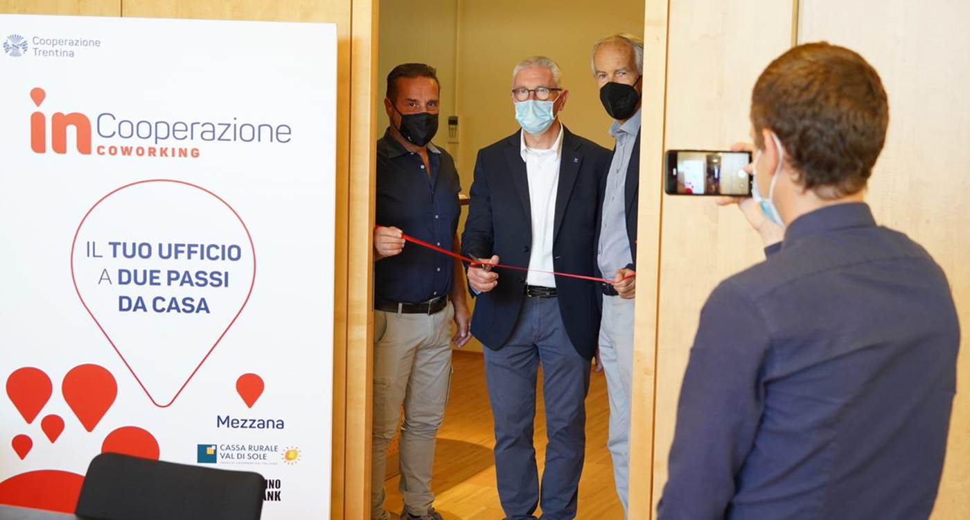 Inaugurato a Mezzana lo spazio di Coworking inCooperazione