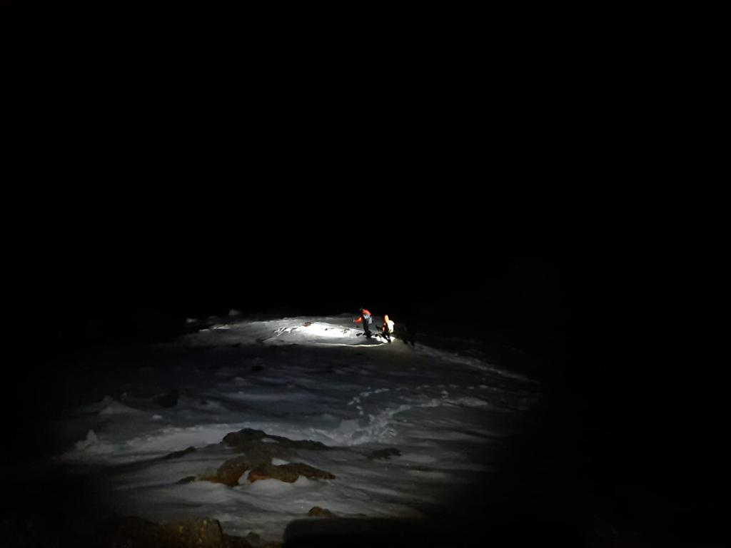 Intervento notturno sul Vioz