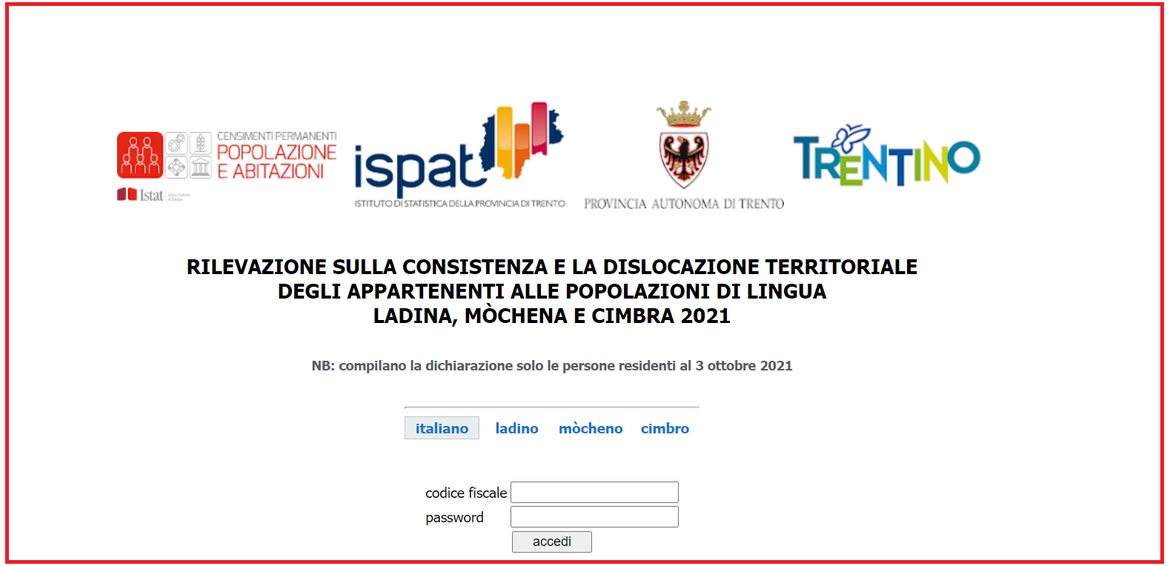 Rilevazione dei ladini: il 20 dicembre si chiude