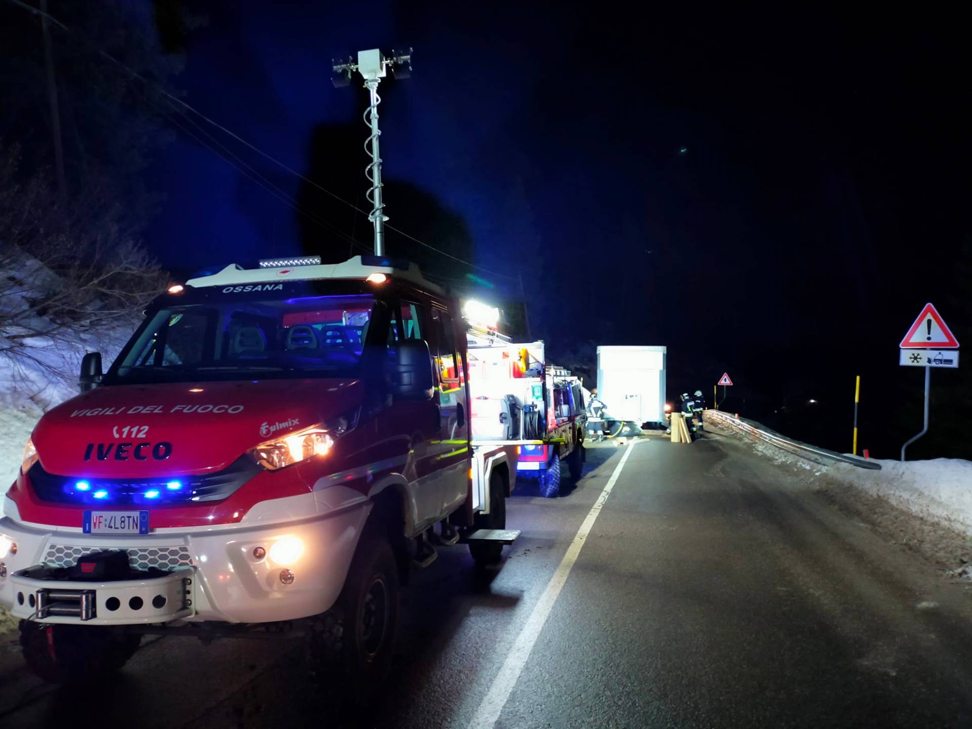 Sul Tonale si stacca il rimorchio