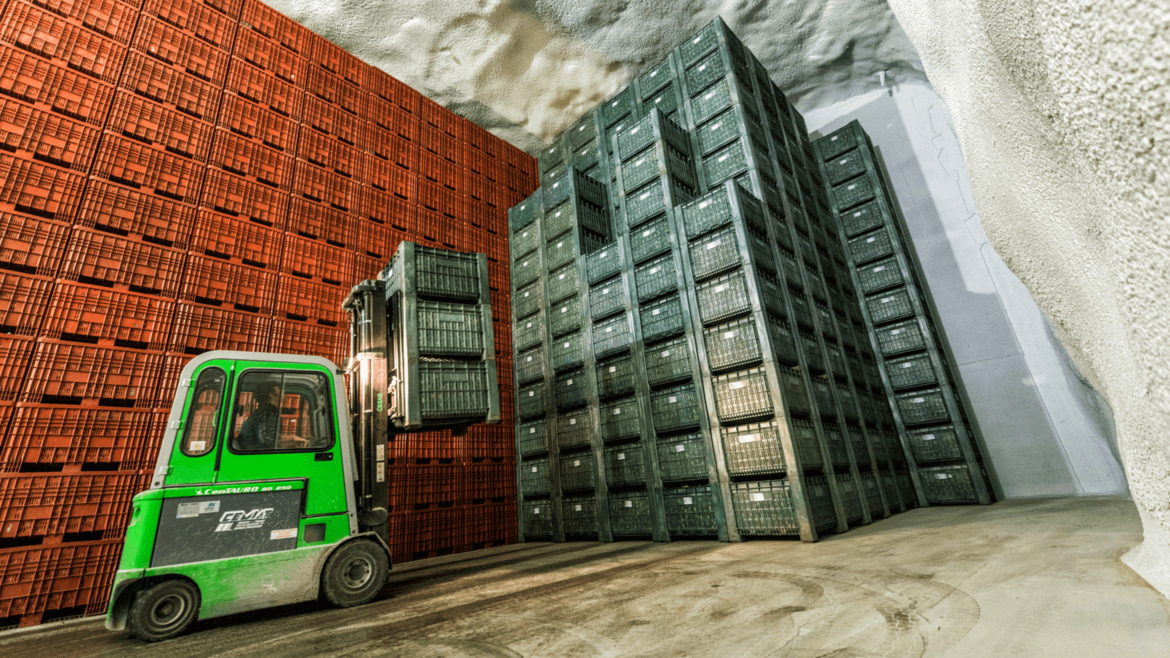 Trasporto automatico delle mele in grotta, via libera