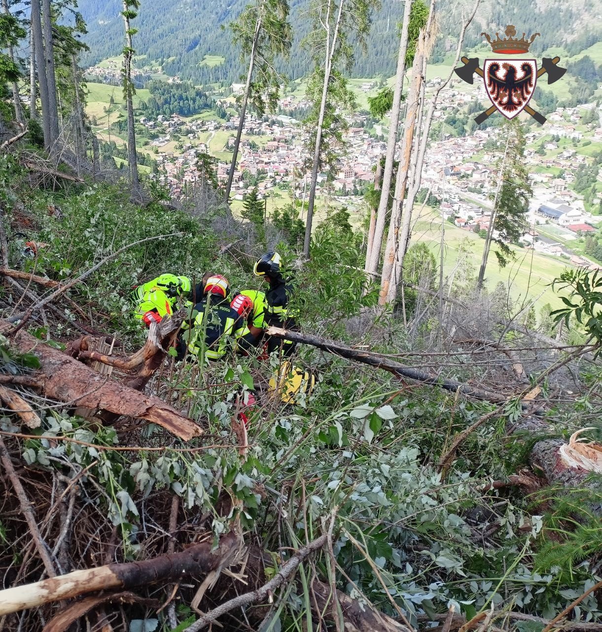 Boscaiolo soccorso a Moena