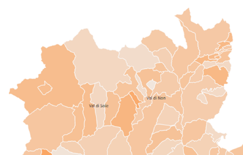 Covid19: l'andamento nelle valli di Non e Sole