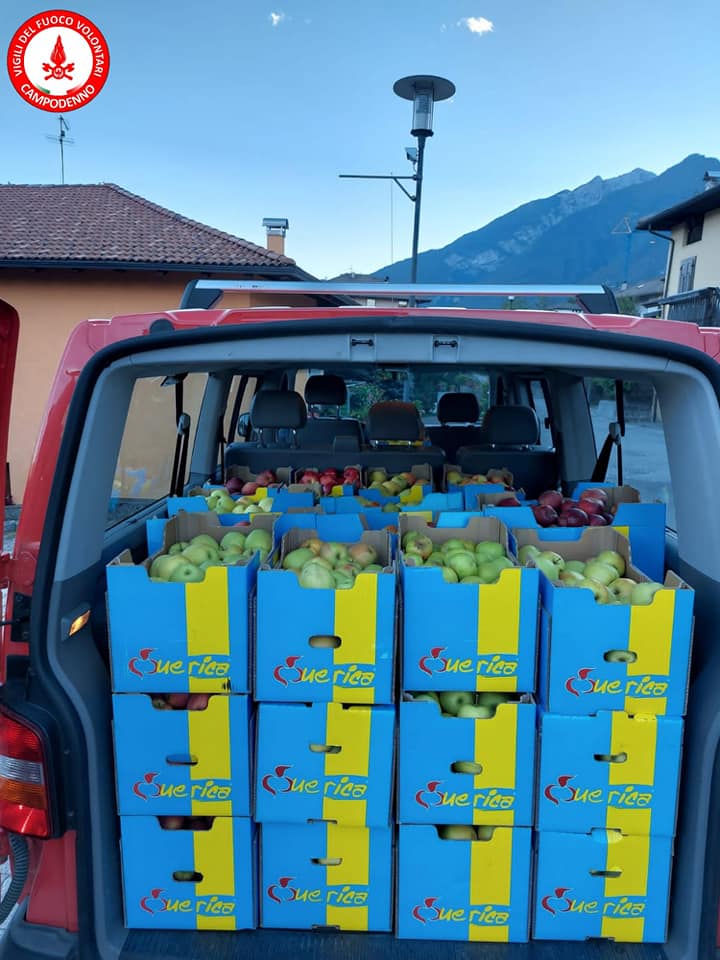 Da Campodenno a Milano, le mele della solidariet&agrave; 