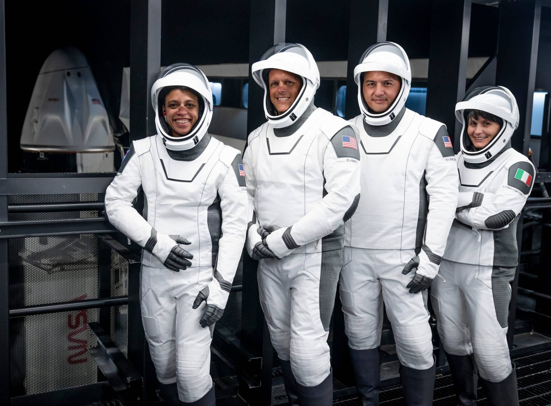 Astrosamantha in rampa di lancio