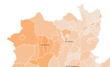 Covid19: 100 nuovi casi nelle valli del Noce