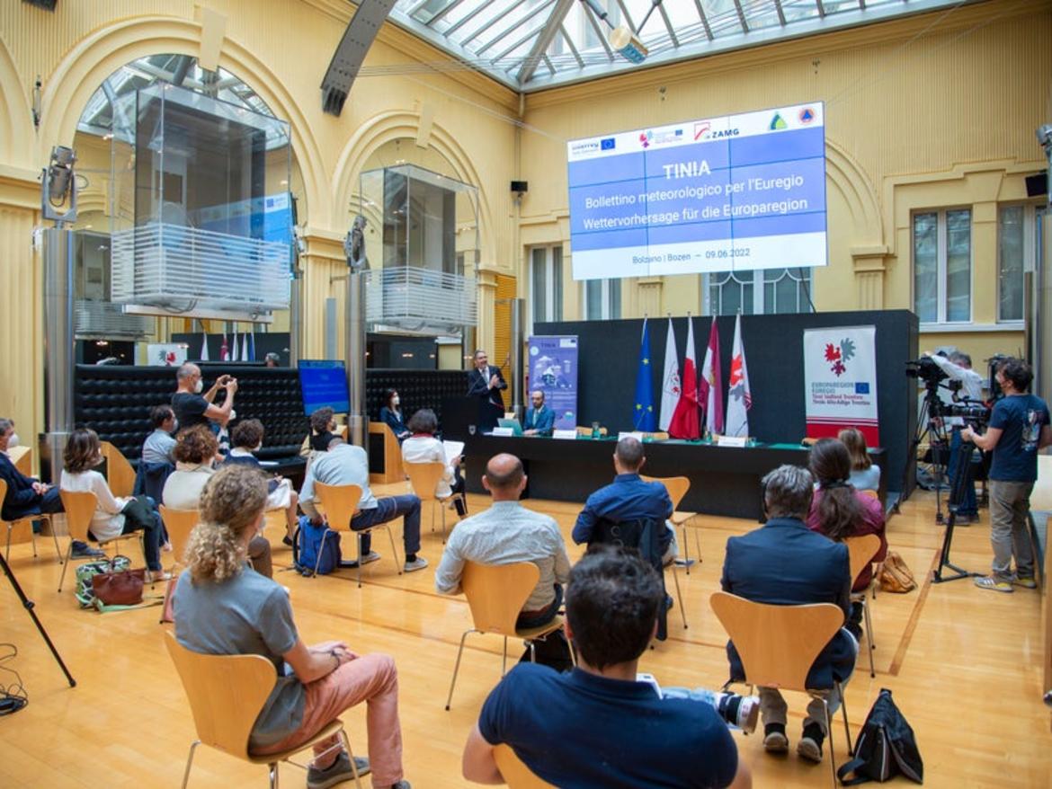 TINIA, il bollettino meteo dell'Euregio: convegno a Bolzano