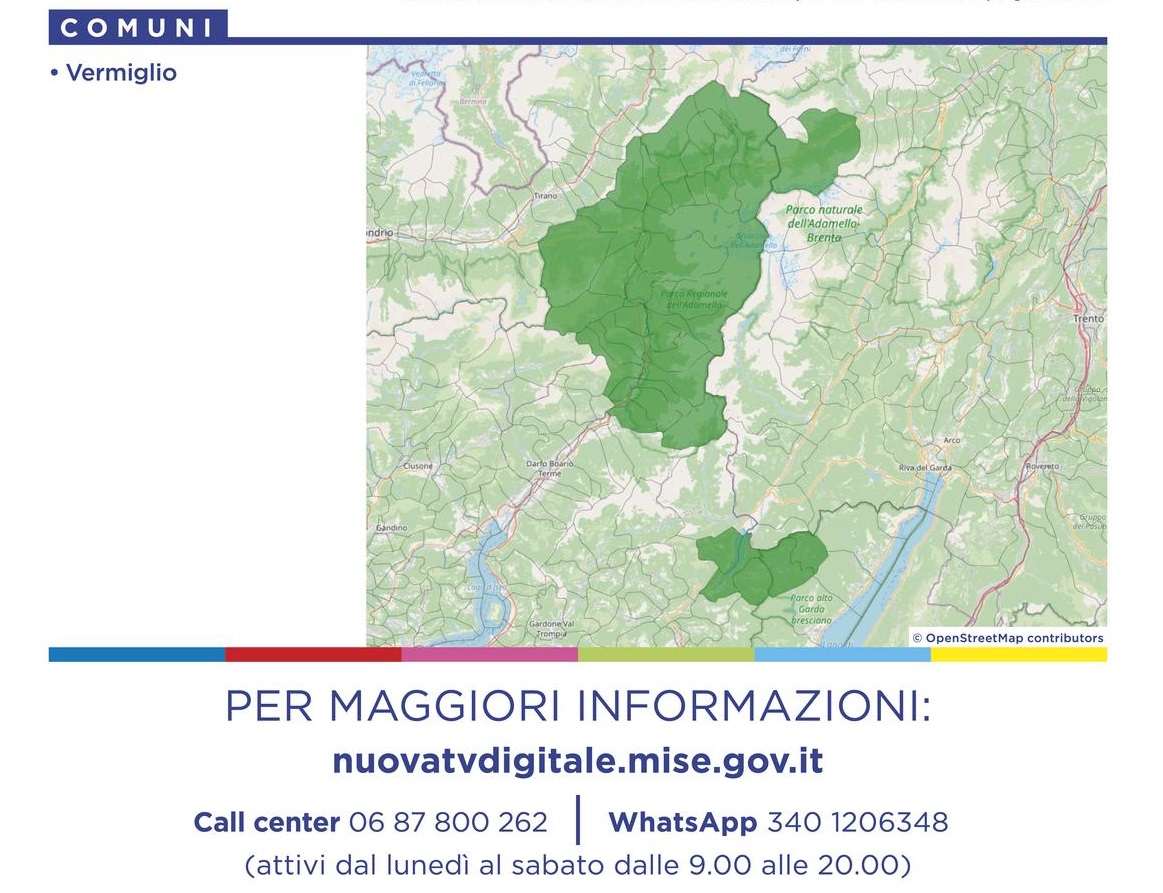 Nuova TV digitale, domani cambiano le frequenze a Vermiglio