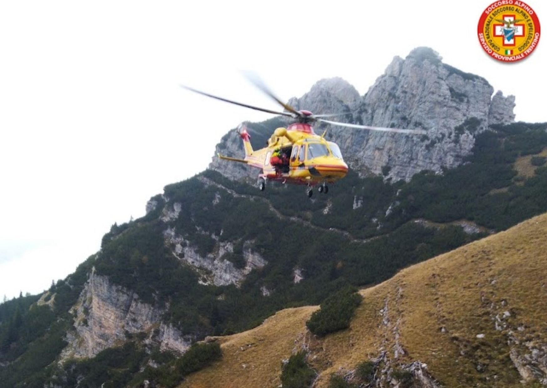 Escursionista elitrasportato d'urgenza all'ospedale Santa Chiara