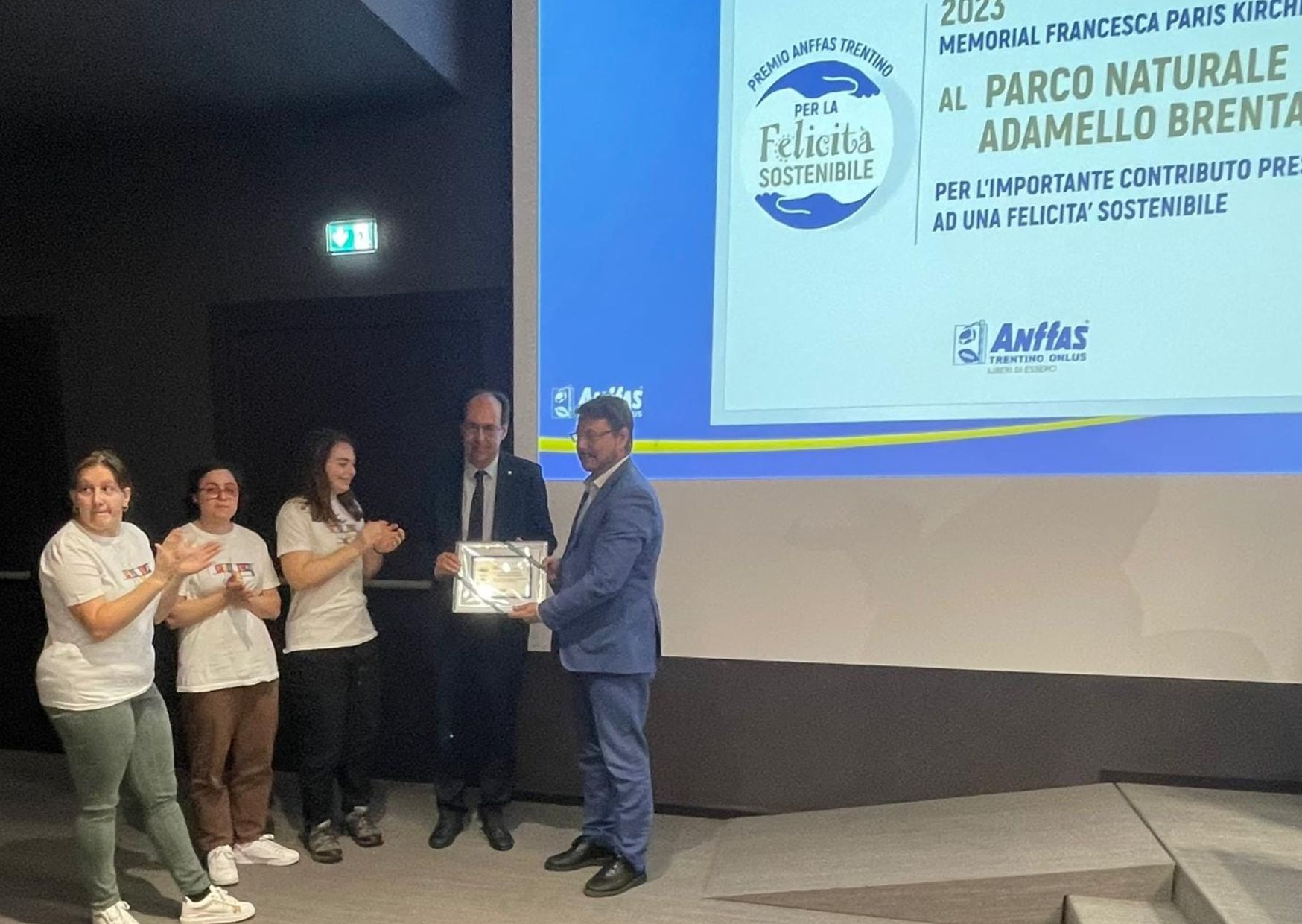 Anffas premia il Parco Naturale Adamello Brenta