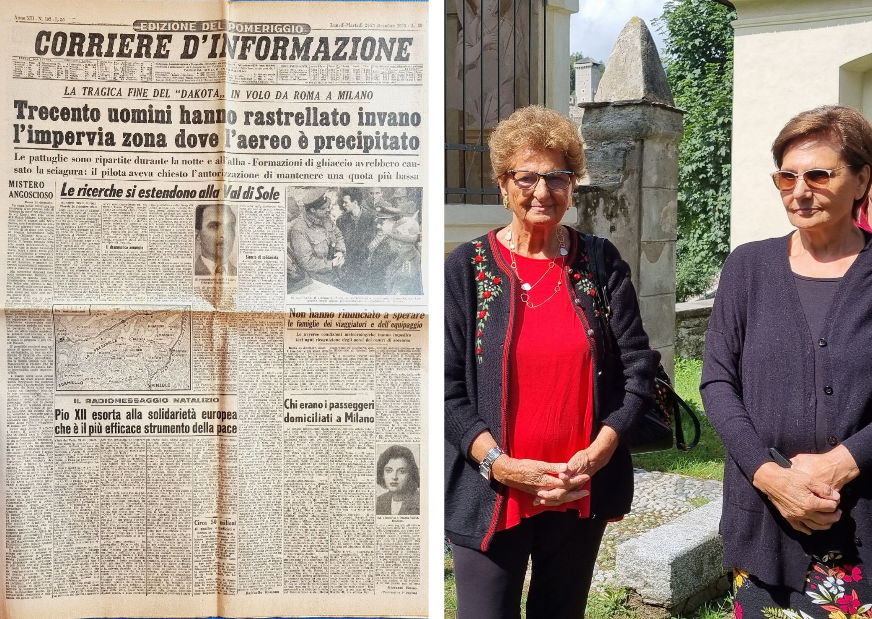 (VIDEO) Quasi settant"anni fa lo schianto sul monte Giner, oggi i familiari di Franco Lucchelli visitano i luoghi della sciagura