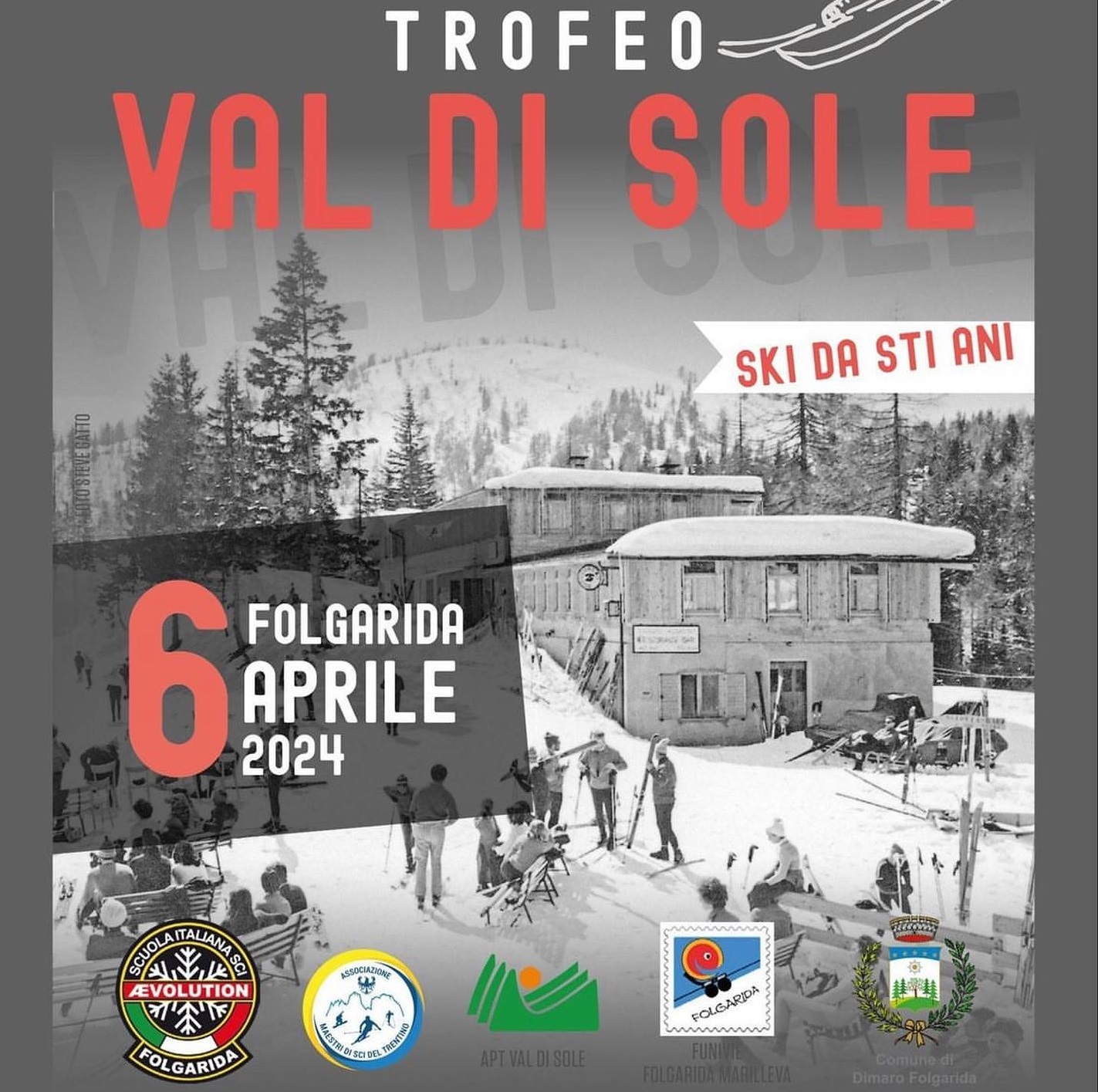 Ski da sti ani sulla neve di Folgarida