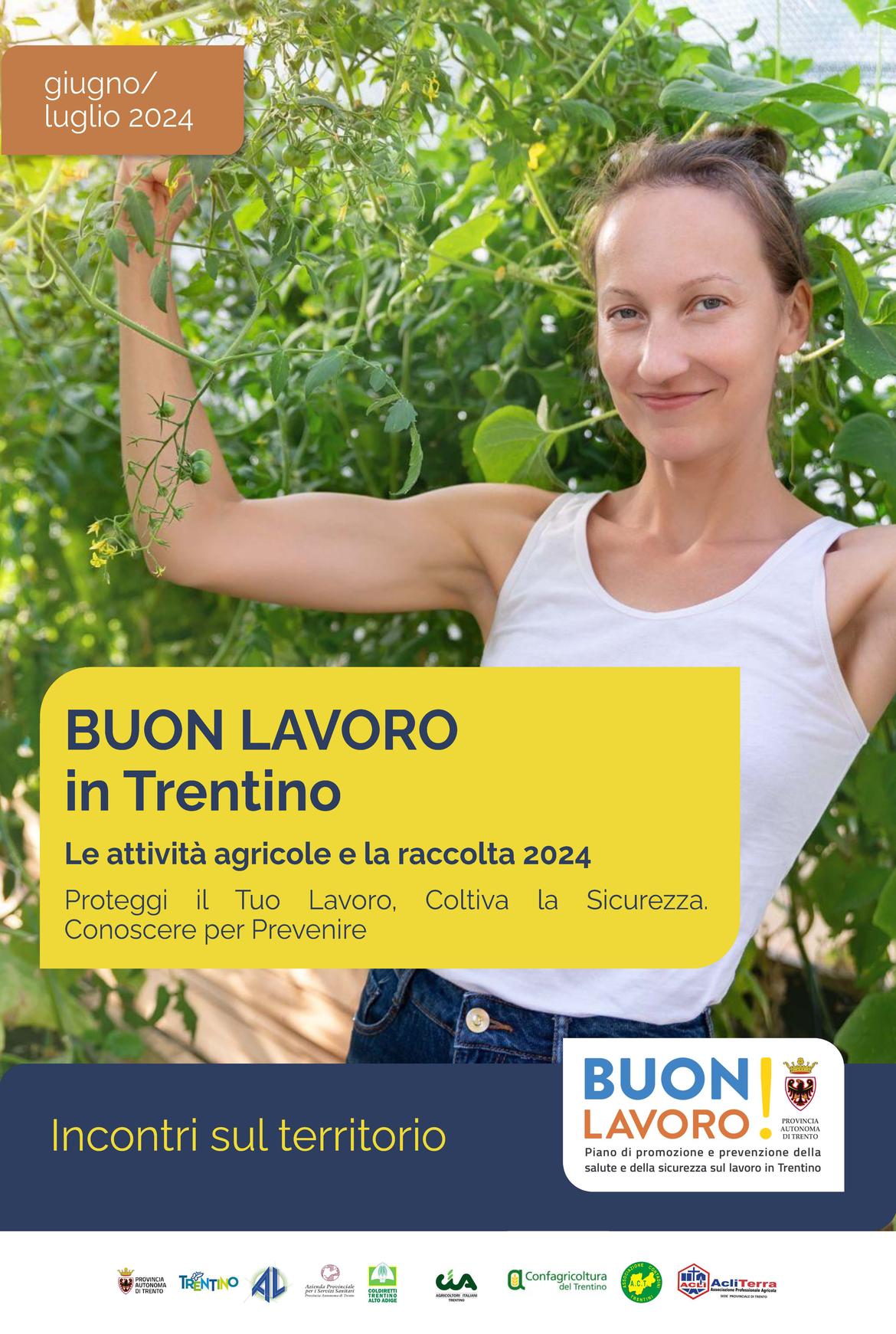"Buon lavoro in Trentino": al via un ciclo di incontri sulla sicurezza in agricoltura