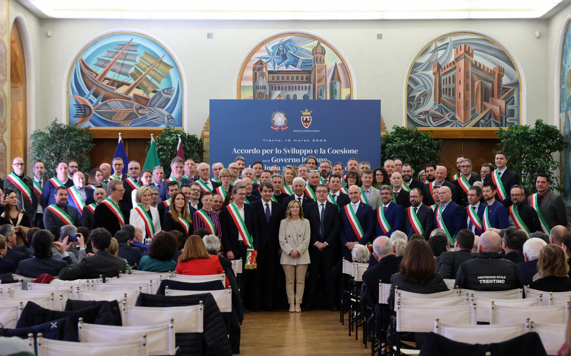 Meloni a Trento lo sviluppo e la coesione