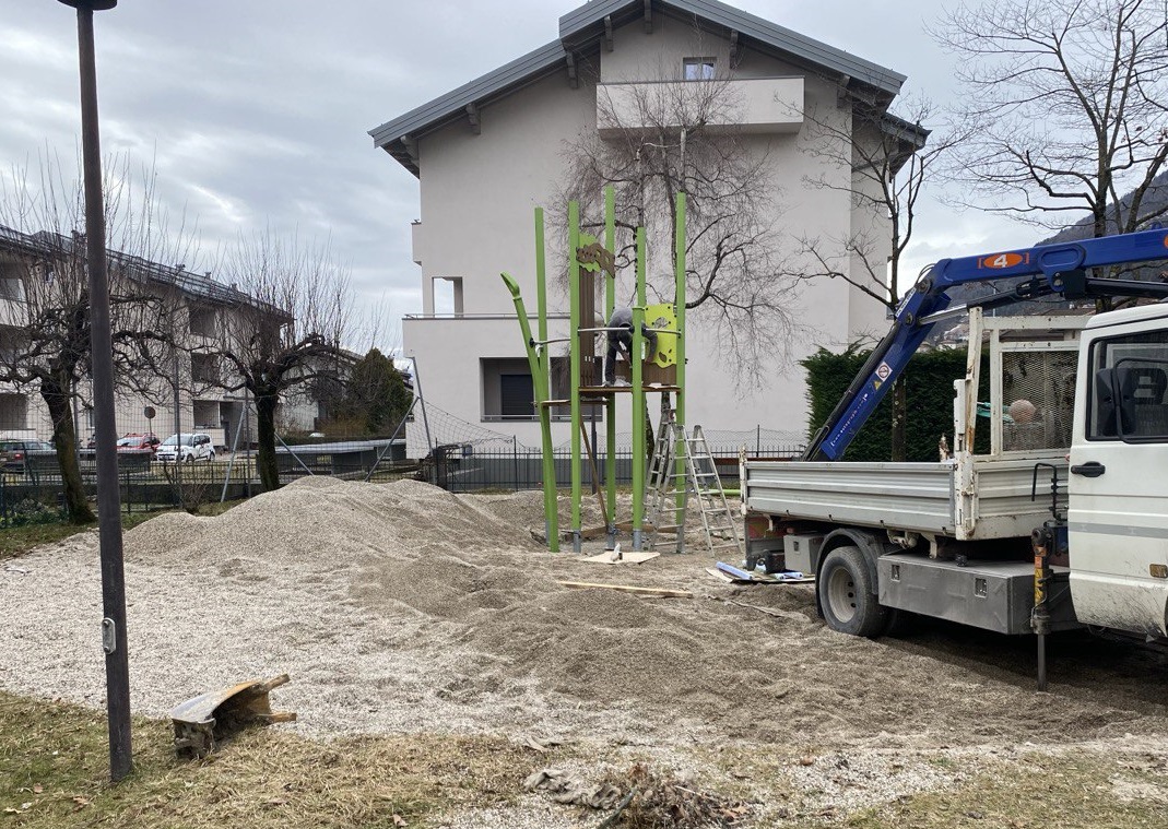 Cles, il parco di via Diaz si rinnova