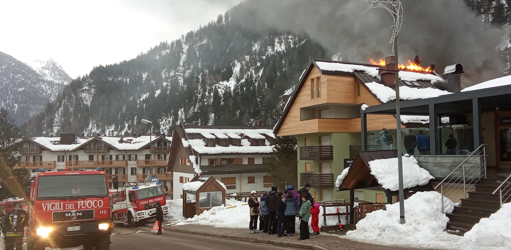 Incendio a Peio Fonti