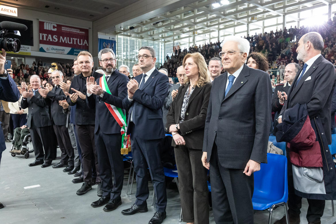 Il presidente Sergio Mattarella a Trento
