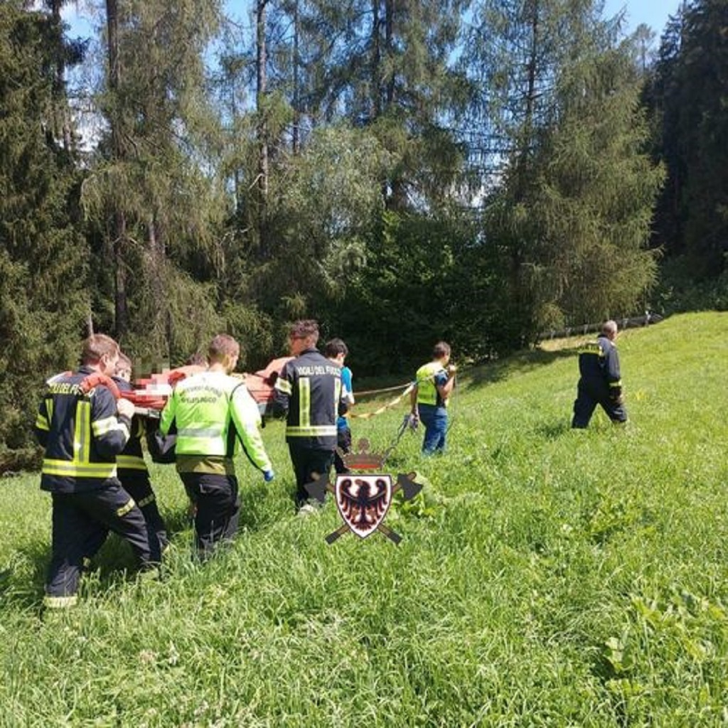 Infortunio nel bosco, arrivano i vigili