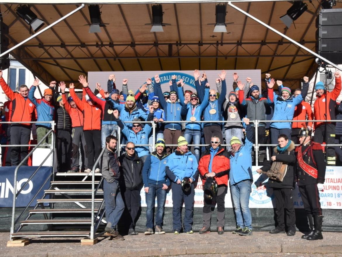 Campionato italiano di sci vigili del fuoco, 105 medaglie assegnate