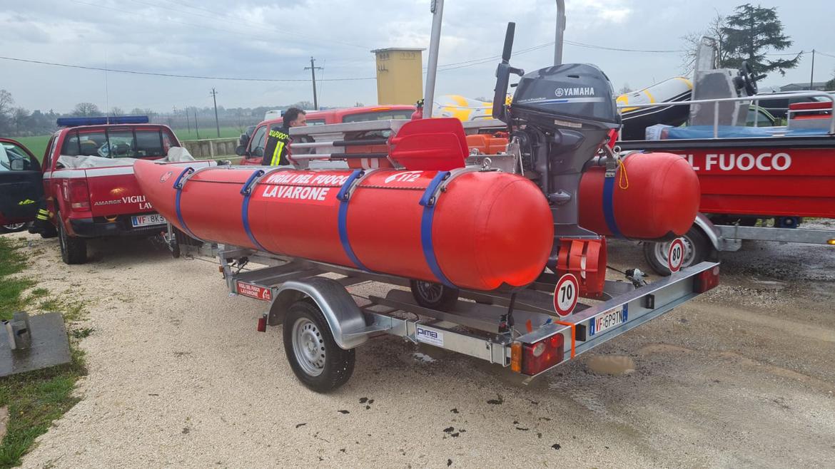 Faenza, in azione la colonna mobile della Protezione civile con 3 squadre di soccorso acquatico