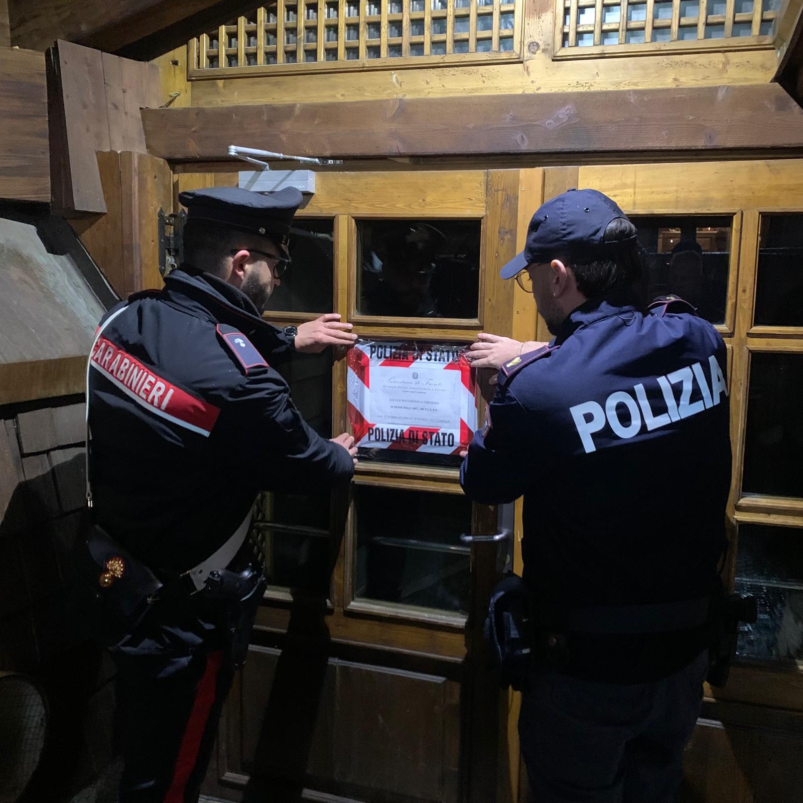 Sospensione della licenza ad un noto locale a Madonna di Campiglio