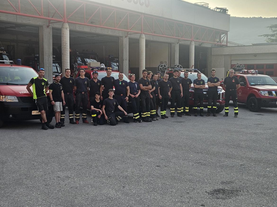 Il Trentino in prima linea contro gli incendi in Campania
