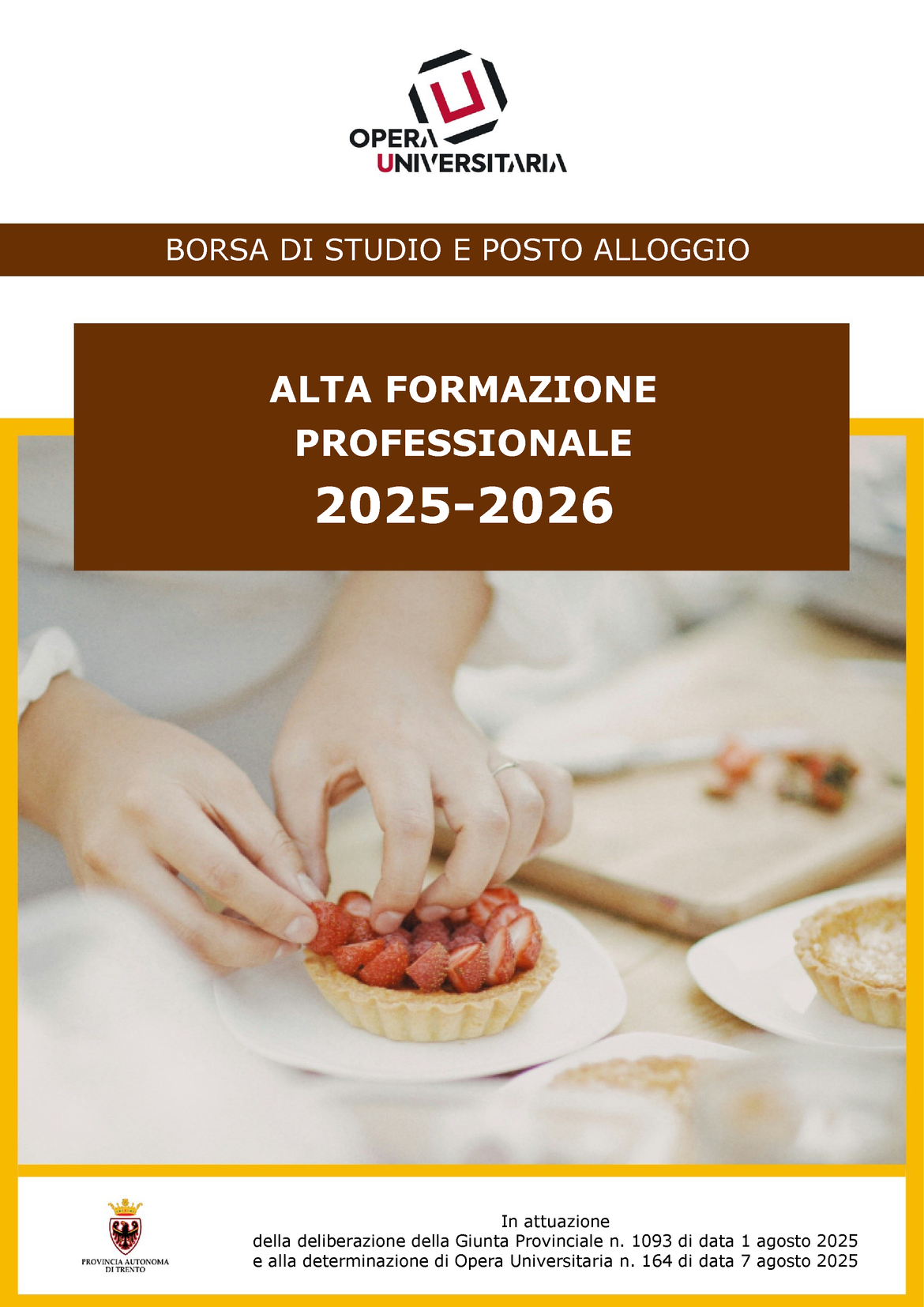 Bando di concorso Alta formazione professionale, Al via le prime scadenze