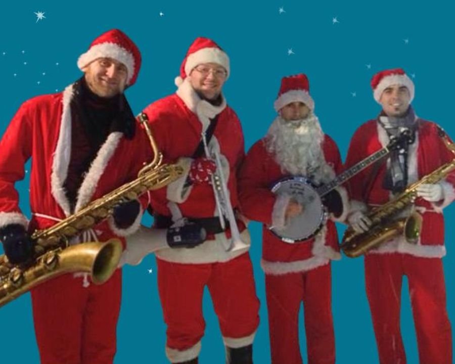 Babbo Natale suona musica jazz, a Ossana