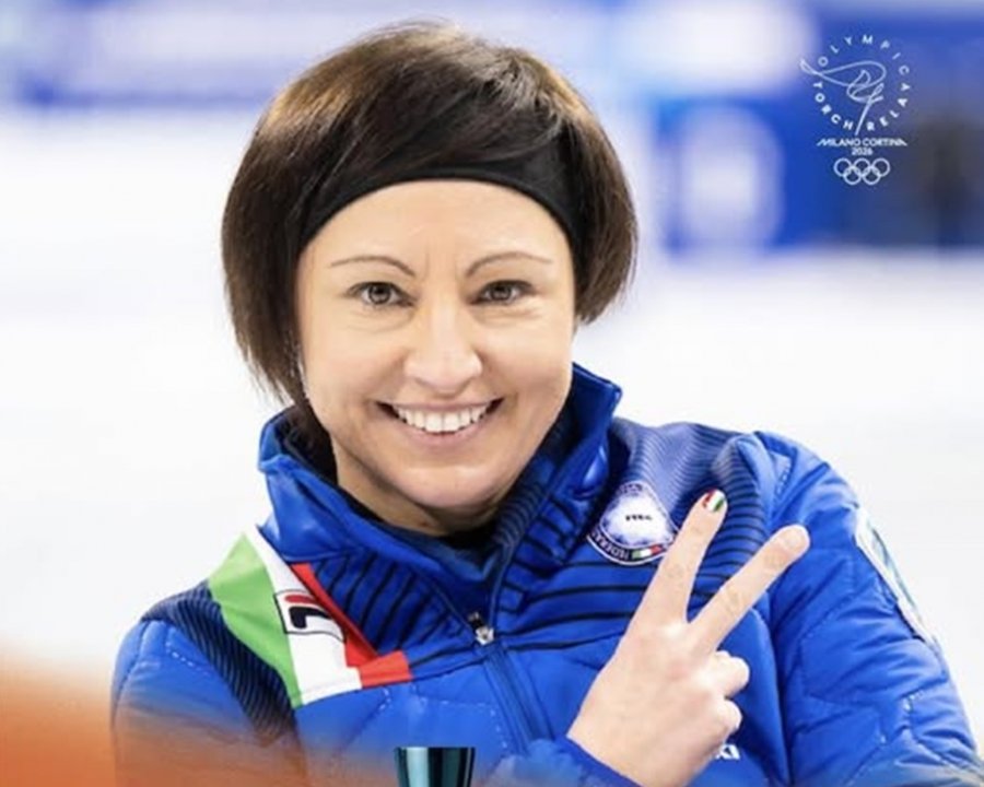 Orietta Bertò tedofora a Trento 