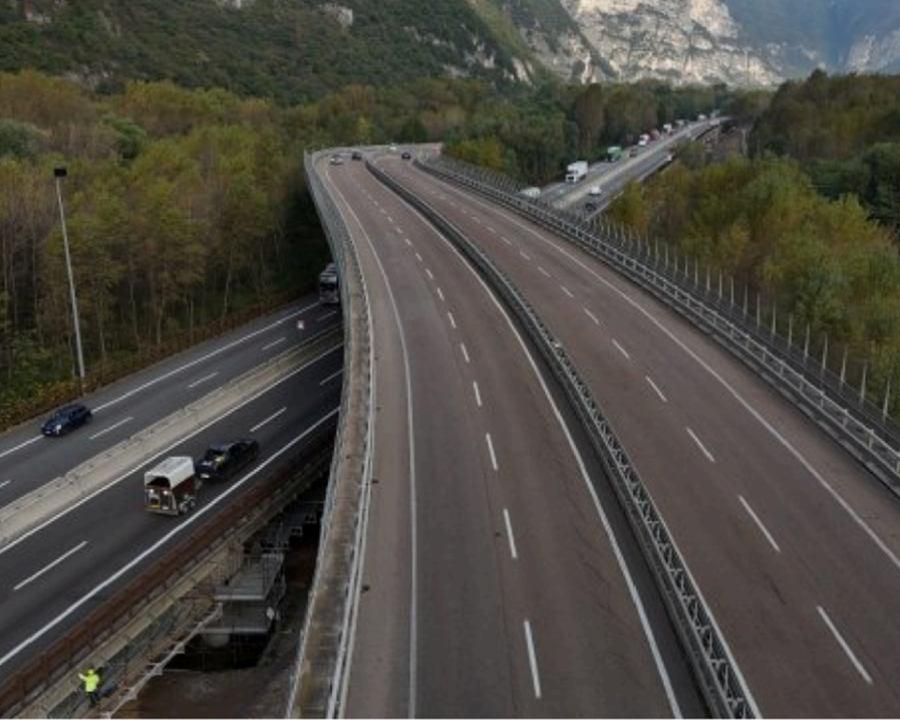 Lavori sul sovrappasso A22 della Ss235 Trento-Rocchetta