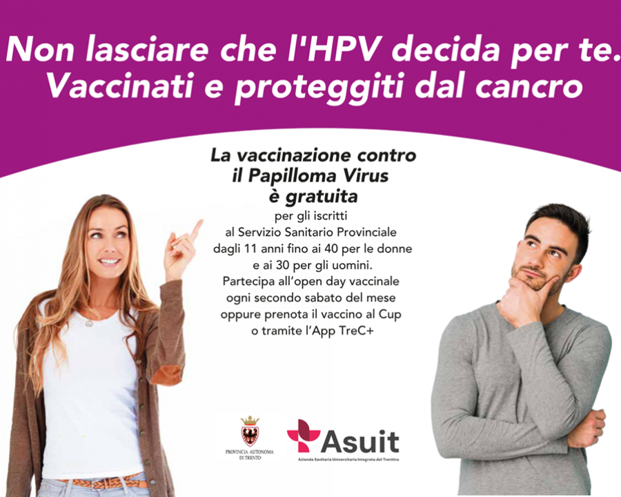 Vaccinazione HPV: sabato 13 giugno torna l’open day