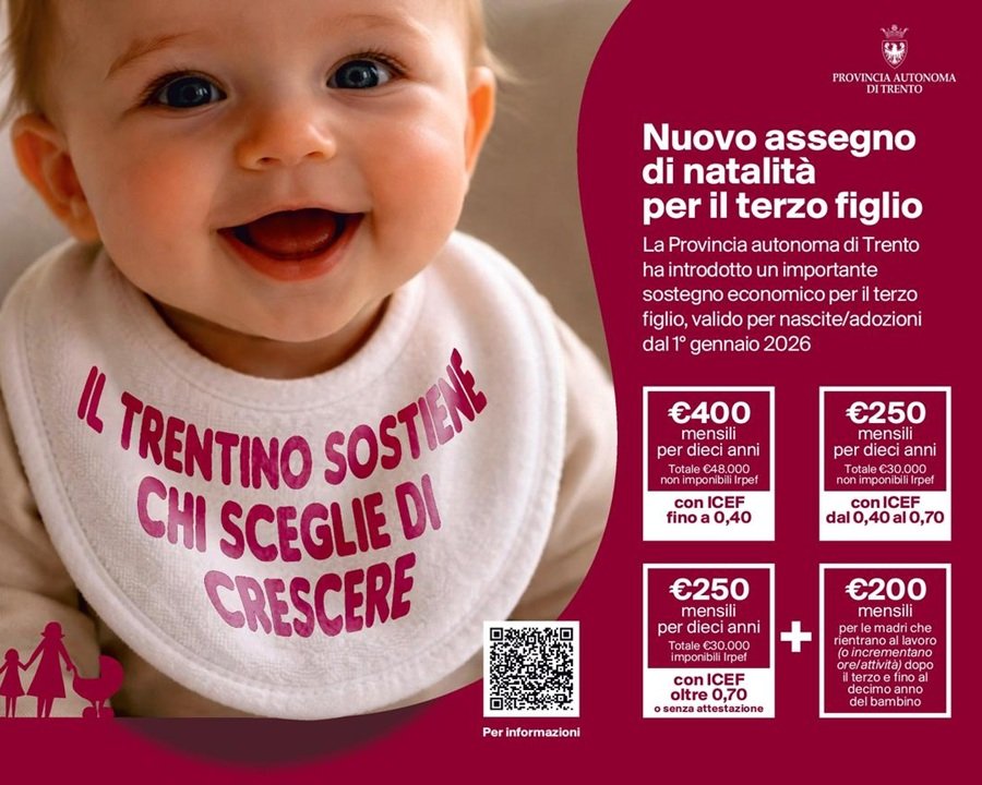 Assegno di natalità per il terzo figlio, dal 15 luglio al via le richieste