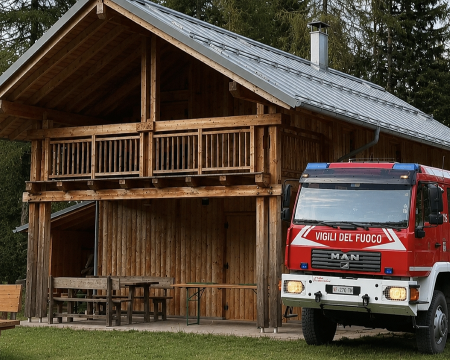 Festa sul Nos Mont con i vigili del fuoco