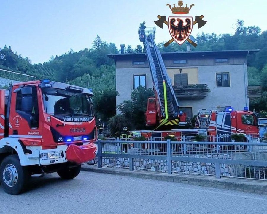 Sanzeno, principio d'incendio